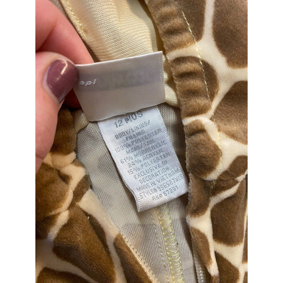 Miniwear Giraffe Plush One Piece Outfit Costume Baby 12M Soft Boys Girls - Picture 8 of 11